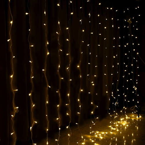 3X6M Christmas Lights Curtain Light Warm White 600 LED Jingle Jollys - Main Image