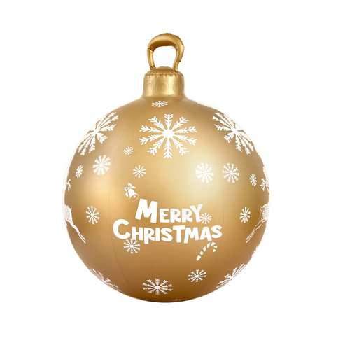 Jingle Jollys Christmas Inflatable Ball Bauble 60cm Outdoor Decoration Gold - Main Image