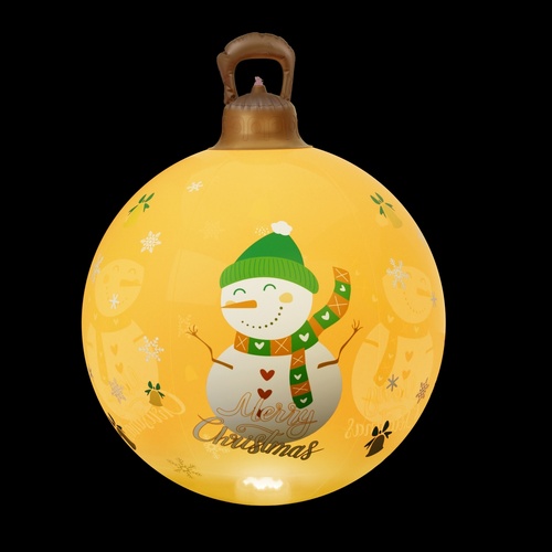 Jingle Jollys Christmas Inflatable Ball 60cm Led Illuminated Snowman Xmas Decor - Main Image