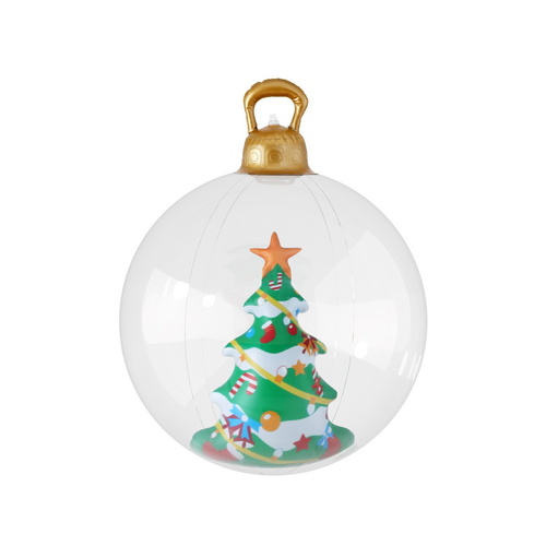 Jingle Jollys Christmas Inflatable Ball 60cm Tree Decoration Giant Bauble Clear - Main Image