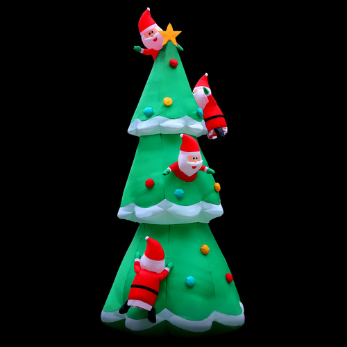 Jingle Jollys Christmas Inflatable Santa Tree 5M Illuminated Decorations - Main Image