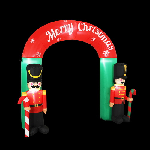Jingle Jollys Christmas Inflatable Archwary Nutcracker 3M Illuminated Decorations - Main Image