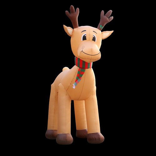 Jingle Jollys Christmas Inflatable Reindeer 5M Illuminated Decorations - Main Image