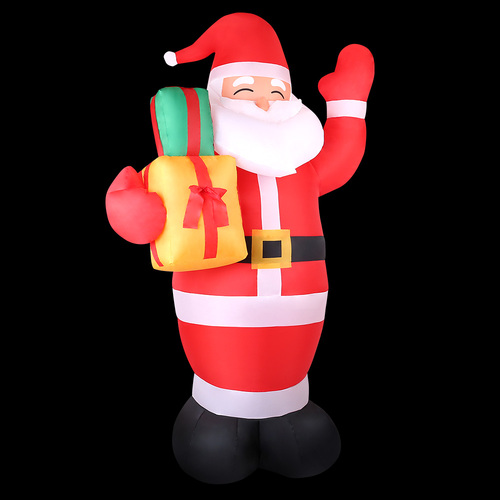 Jingle Jollys Christmas Inflatable Santa 2.4M Illuminated Decorations - Main Image