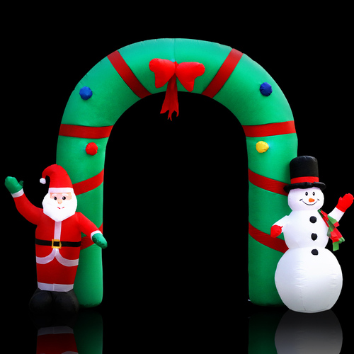 Jingle Jollys Christmas Inflatable Archwary 2.8M Illuminated Decorations - Main Image