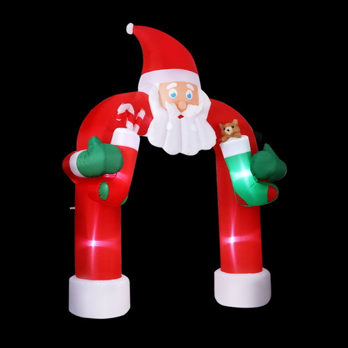 Jingle Jollys Christmas Inflatable Santa Archway 2.3M Outdoor Decorations Lights - Main Image