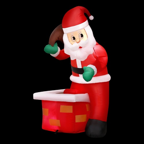 Jingle Jollys Christmas Inflatable Santa Illuminated Decorations - Main Image