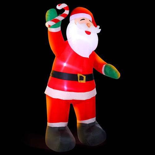 Jingle Jollys Christmas Inflatable Santa 3M Illuminated Decorations - Main Image