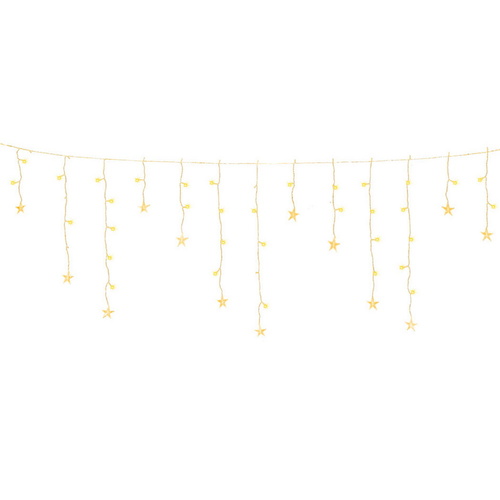 160 LED 6M Christmas Lights Icicle Light Solar Warm Jingle Jollys - Main Image