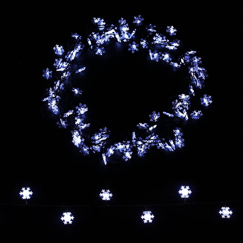 Jingle Jollys Christmas Lights 100 LED 10M String Light Snow Decorations - Main Image