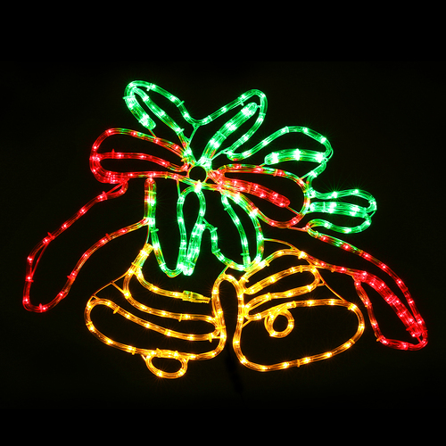 0.76M Christmas Lights 216 LED Bell Motif Light Decorations Jingle Jollys - Main Image