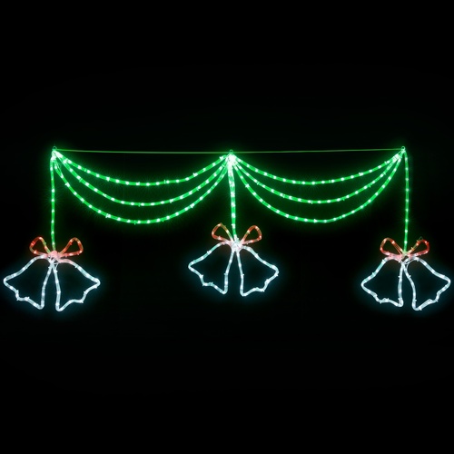 1.8M Christmas Lights 288 LED Bell Motif Light Decorations Jingle Jollys - Main Image
