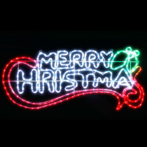 0.96M Christmas Lights Merry Christmas 288 LED Decorations Jingle Jollys - Main Image