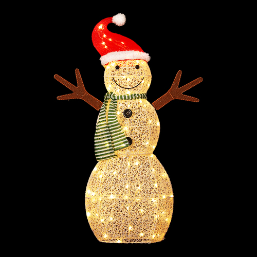 0.97M Christmas Lights Snowman 80 LED Decorations Jingle Jollys - Main Image