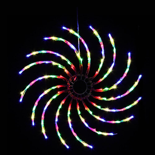 0.5M Christmas Lights 128 LED Spin Motif Light Decorations Jingle Jollys - Main Image
