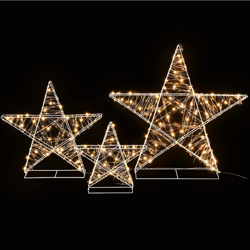 3 PCS Christmas Lights 900 LED Fairy Light Star Decorations Jingle Jollys - Main Image