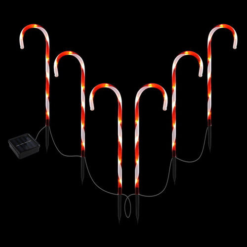 42 LED 6 PCS Christmas Lights Path Ground Light Garden Decorations Jingle Jollys - Main Image