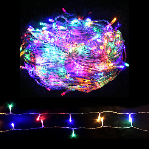 100M Christmas Lights String Fairy Light 500 LED Colourful Jingle Jollys - Main Image