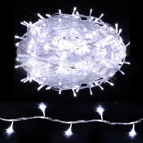 100M Christmas Lights String Fairy Light 500 LED Cool White Jingle Jollys - Main Image